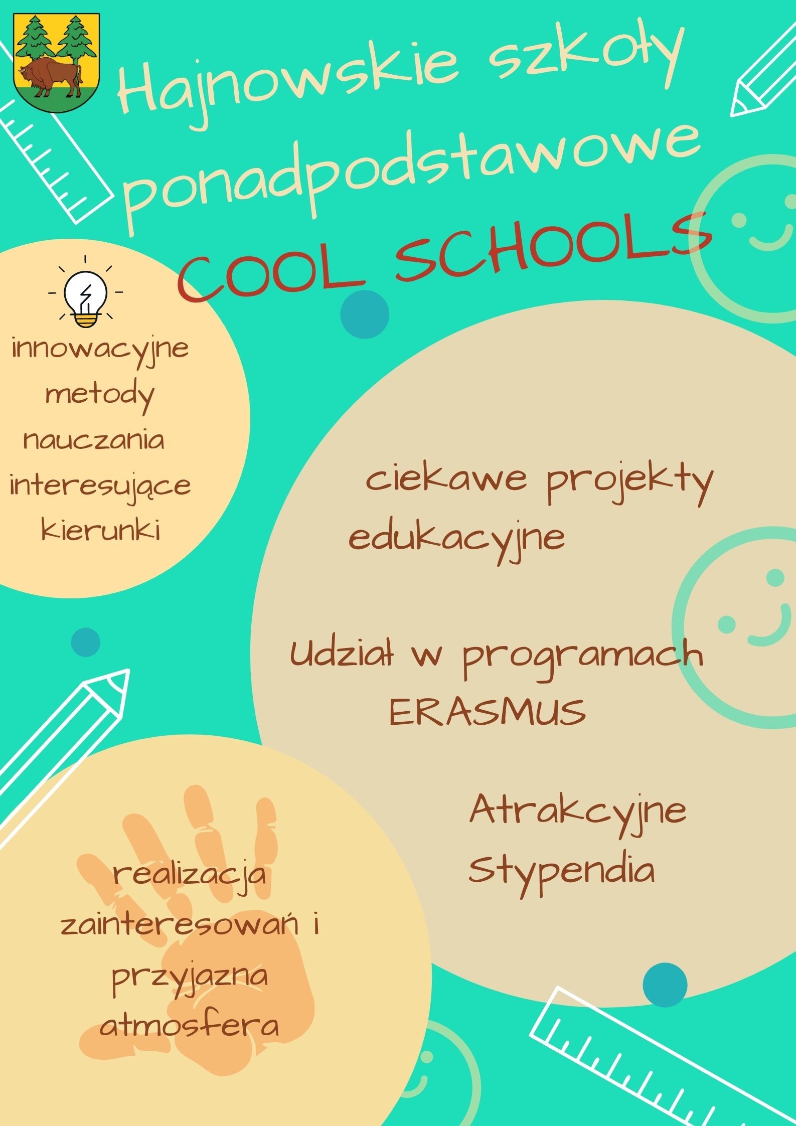 Plakart: Hajnowskie szkoły ponadpodstawowe COOL Schools!
